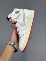 کتونی جردن وان ساقدار کرم قرمز Air Jordan 1 Retro High Rare Air Sail Cinnabar - Image 4