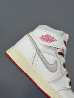 کتونی جردن وان ساقدار کرم قرمز Air Jordan 1 Retro High Rare Air Sail Cinnabar - Image 6
