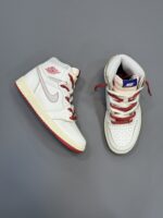 کتونی جردن وان ساقدار کرم قرمز Air Jordan 1 Retro High Rare Air Sail Cinnabar - Image 7