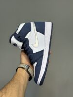 کتونی جردن وان سورمه ای سفید سیلور Air Jordan 1 High Co.Jp Midnight Navy - Image 5
