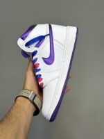 کتونی جردن وان ساقدار سفید بنفش Air Jordan 1 High Court Purple - Image 5