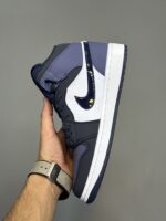 کتونی جردن وان ساقدار بنفش سفید Air Jordan 1 Mid Obsidian Sanded Purple - Image 4