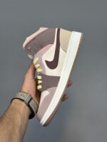 کتونی جردن وان ساقدار کرم قهوه ای کالباسی Air Jordan 1 Mid Dark Pony Smoky Mauve - Image 4