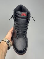 کتونی جردن وان ساقدار ورنی مشکی Air Jordan 1 High SP Gina - Image 3