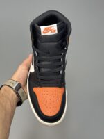 کتونی جردن وان ساقدار نارنجی مشکی Air Jordan 1 High Shattered Backboard - Image 3