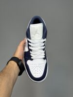 کتونی جردن وان لو سرمه ای سفید Nike Air Jordan 1 Low Midnight Navy - Image 3