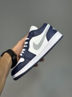 کتونی جردن وان لو سرمه ای سفید Nike Air Jordan 1 Low Midnight Navy - Image 4