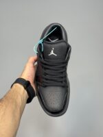 کتونی جردن وان لو بلک پتنت الفنت Nike Air Jordan 1 Low Black Patent Elephant - Image 3