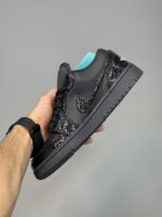 کتونی جردن وان لو بلک پتنت الفنت Nike Air Jordan 1 Low Black Patent Elephant - Image 4