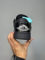 کتونی جردن وان لو بلک پتنت الفنت Nike Air Jordan 1 Low Black Patent Elephant - Image 5