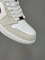 کتونی جردن وان لو لایت اسموک گری قرمز Nike Air Jordan 1 Low Light Smoke Gray Gym Red - Image 5