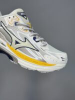 کتونی میزانو هالو میکس سفید زرد Mizuno Halo Mix White Yellow - Image 5