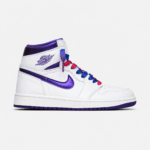 کتونی جردن وان ساقدار سفید بنفش Air Jordan 1 High Court Purple