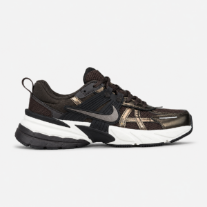 کتونی نایک وی تو کی ران قهوه‌ای سوخته Nike V2K Run Velvet Brown White Black Baroque Brown