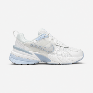 کتونی نایک وی تو کی ران سفید آبی یخی Nike V2K Run Platinum Tint Summit White Light Smoke Grey