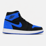 کتونی جردن وان ساقدار مشکی آبی Air Jordan 1 High Royal Reimagined
