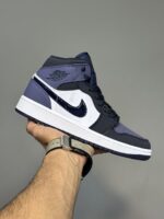 کتونی جردن وان ساقدار بنفش سفید Air Jordan 1 Mid Obsidian Sanded Purple - Image 2