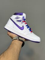 کتونی جردن وان ساقدار سفید بنفش Air Jordan 1 High Court Purple - Image 2
