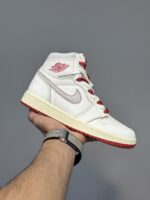 کتونی جردن وان ساقدار کرم قرمز Air Jordan 1 Retro High Rare Air Sail Cinnabar - Image 2