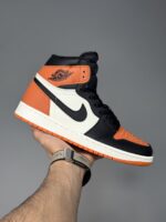کتونی جردن وان ساقدار نارنجی مشکی Air Jordan 1 High Shattered Backboard - Image 2