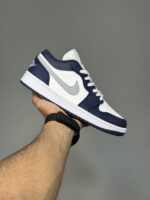 کتونی جردن وان لو سرمه ای سفید Nike Air Jordan 1 Low Midnight Navy - Image 2