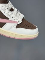 کتونی نایک ایر جردن وان ترویس اسکات قهوه ای صورتی Nike Jordan 1 Travis Scott Low Dark Pony - Image 6