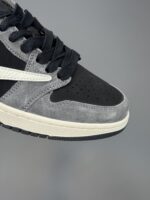 کتونی نایک ایر جردن وان لو ترویس اسکات گری اسموک مشکی طوسی Nike Jordan 1 Travis Scott Gray Smoke - Image 6