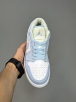 کتونی نایک ایر جردن وان سفید آبی Nike Air Jordan 1 Low Ice blue - Image 3