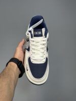 کتونی ایرفورس وان لو دیور سرمه ای سفید Nike Air Force 1 Low Dior Navy White - Image 3