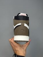 کتونی نایک ایر جردن وان ترویس اسکات سفید قهوه ای Nike Air Jordan 1 Travis Scott White Mocha - Image 5