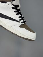 کتونی نایک ایر جردن وان ترویس اسکات سفید قهوه ای Nike Air Jordan 1 Travis Scott White Mocha - Image 6