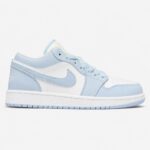 کتونی نایک ایر جردن وان سفید آبی Nike Air Jordan 1 Low Ice blue