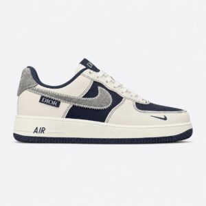کتونی ایرفورس وان لو دیور سرمه ای سفید Nike Air Force 1 Low Dior Navy White
