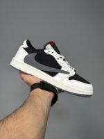 کتونی نایک ایر جردن وان ترویس اسکات سیل گری Nike Jordan 1 Travis Scott Sail Grey - Image 2