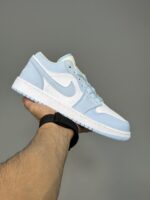 کتونی نایک ایر جردن وان سفید آبی Nike Air Jordan 1 Low Ice blue - Image 2
