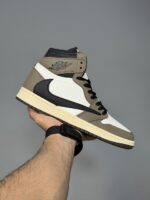 کتونی نایک ایر جردن وان ساقدار ترویس اسکات موکا Nike Air Jordan 1 High  Travis Scott Mocha - Image 2